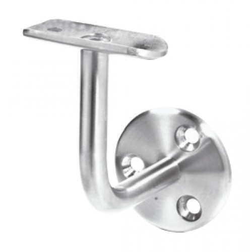 Handrail Wall Bracket-Drilled Back Plate-48.3 Saddle-Grade 316  